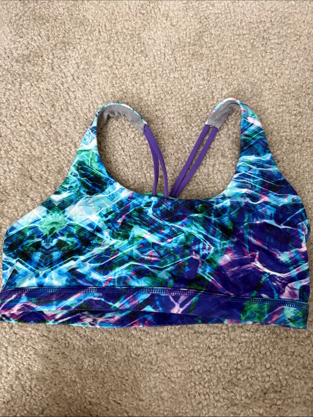 Born Primitive Blue & Purple Printed Women's Swim Top